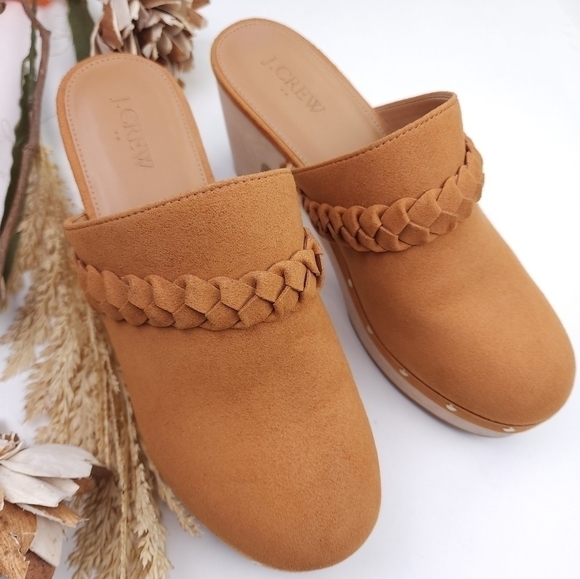 J. CREW Tan Clogs Sz 7½ - Picture 2 of 12